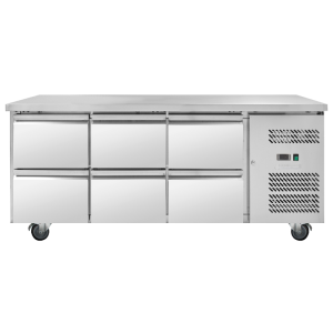 Positive Refrigerated Table - 6 Drawers - Dynasteel