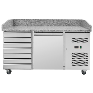 Pizza Cabinet 600x400 - 1 Door and 7 Drawers Dynasteel: Refrigerated storage and performance