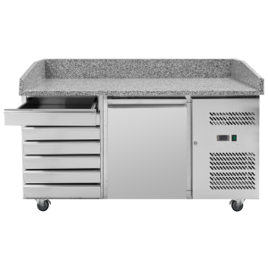 Pizza Cabinet 600x400 - 1 Door and 7 Drawers Dynasteel: Refrigerated storage and performance