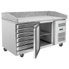 Pizza Cabinet 600x400 - 1 Door and 7 Drawers Dynasteel: Refrigerated storage and performance