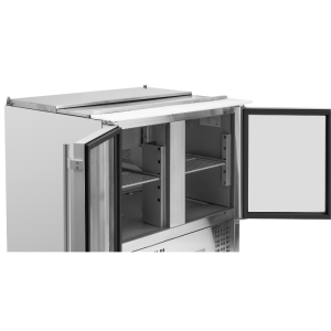 Saladette Compact - 2 Sklenené Dvere so Strešným Otvorom - Dynasteel