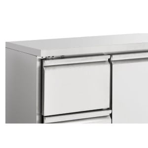 Positive Refrigerated Table - 3 Doors and 2 Drawers - Dynasteel