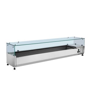 Refrigerated Countertop Saladette with Glass - 9 x GN 1/3 - Dynasteel