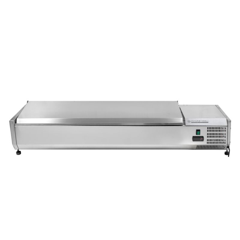 Refrigerated Saladette to Place Stainless Steel Lid - 7 x GN 1/4 - Dynasteel