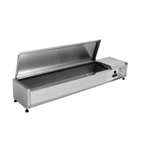 Refrigerated Stainless Steel Countertop Saladette GN 1/4 Dynasteel - High quality and efficient performance.