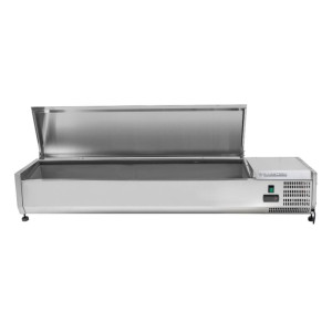 Refrigerated Saladette to Place Stainless Steel Lid - 7 x GN 1/4 - Dynasteel