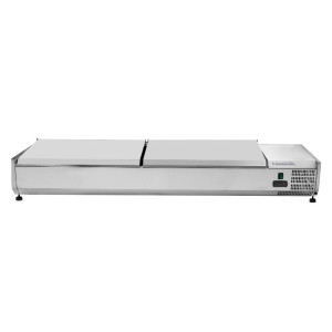 Saladette Réfrigérée à Poser Couvercle Inox - 8 x GN 1/3 - Dynasteel