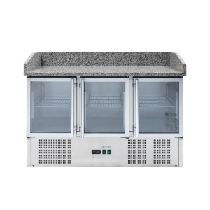 Kompaktný chladený nábytok na pizzu - 3 sklenené dvere - Dynasteel
