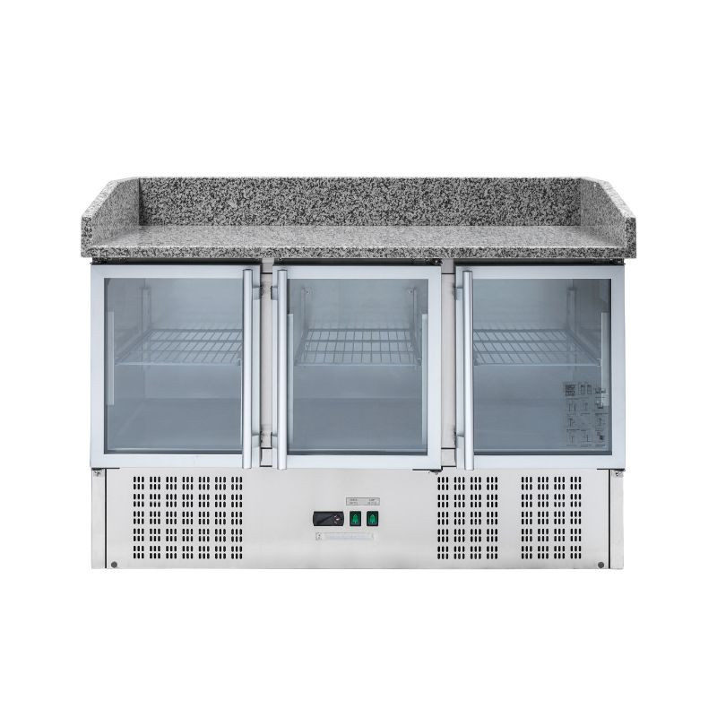 Kompaktný chladený nábytok na pizzu - 3 sklenené dvere - Dynasteel Kompaktný chladený nábytok na pizzu - 3 sklenené dvere - Dynasteel