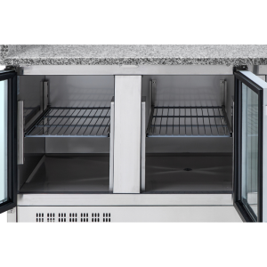 Kompaktný chladený nábytok na pizzu - 3 sklenené dvere - Dynasteel