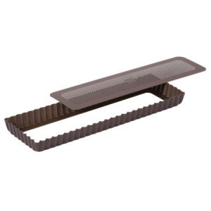 Nepriľnavá perforovaná vlnitá forma na koláč - 350x110mm