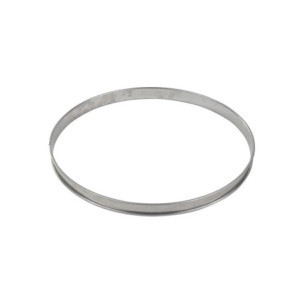 Stainless Steel Tart Ring with Rolled Edge ⌀ 260mm Gobel