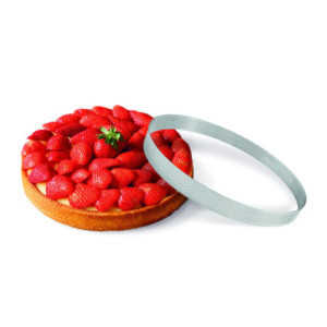 Perforated Stainless Steel Tart Ring - ⌀ 280 mm - Gobel: Professional quality