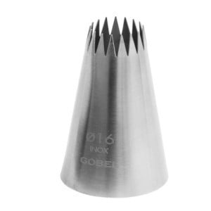 Douille na malé pečivo Inox 17 zubov ⌀16 mm Gobel - Cukrárske príslušenstvo