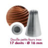 Douille na malé pečivo Inox 17 zubov ⌀16 mm Gobel - Cukrárske príslušenstvo