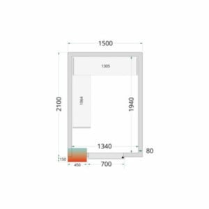 Cold Room Panel 1500x2100x2200mm TEFCOLD: Insulation 80mm