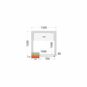 TEFCOLD Cold Room Panel 1200x1200x2120mm: 80mm Insulation, Easy to Assemble