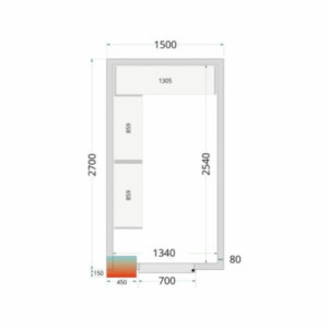 Panneau Chambre Froide TEFCOLD - Isolation 80 mm - Volume 6.94 m³