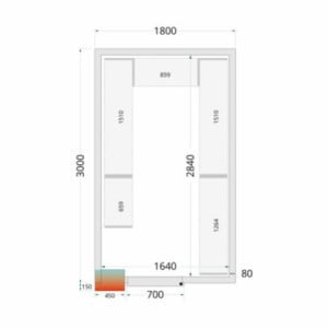 Panneau Chambre Froide 1800x3000x2120mm TEFCOLD - Izolácia 80mm