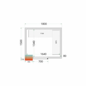 TEFCOLD cold room panel 1800x1500x2120mm - Insulation 80mm