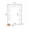 Panneau Chambre Froide TEFCOLD 2100x3000x2200mm - Isolation 80mm