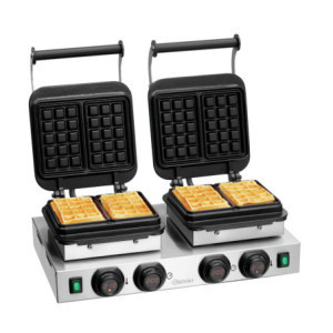 Professional Bartscher waffle maker with 2 tanks - Quick and crispy cooking