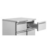 Positive Refrigerated Table - 4 Drawers GN 1/2 - Dynasteel