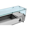 Refrigerated Glass Countertop Saladette - 9 x GN 1/4 Dynasteel | Quality and Practicality