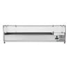 Refrigerated Glass Countertop Saladette - 7 x GN 1/3 - Dynasteel