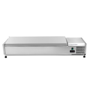 Saladette Chladiaca na Položenie Kryt Inox - 6 x GN 1/4 - Dynasteel