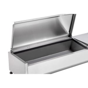 Saladette Réfrigérée à Poser Couvercle Inox - 3 x GN 1/3 + 1 x GN 1/2 - Dynasteel