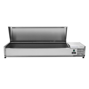 Saladette Réfrigérée à Poser Couvercle Inox - 7 x GN 1/3 - Dynasteel