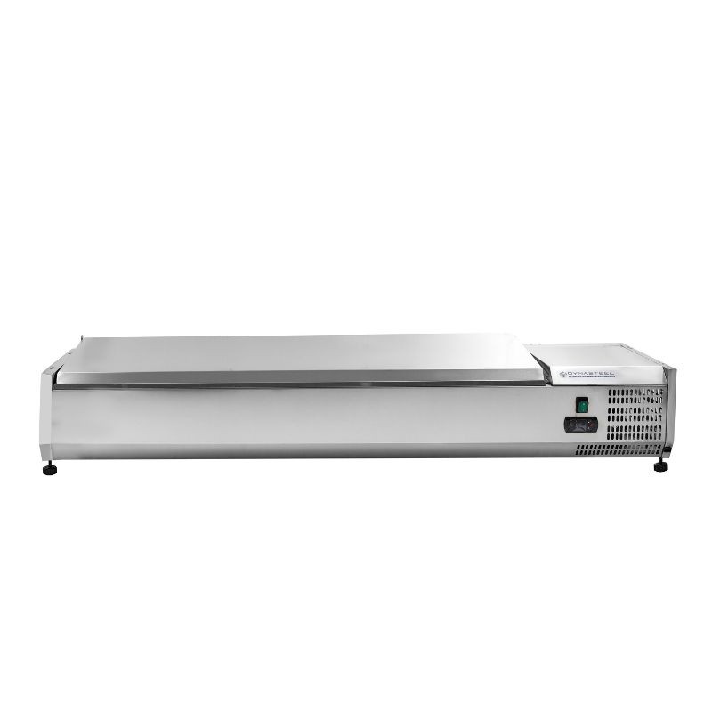 Saladette Réfrigérée à Poser Couvercle Inox - 7 x GN 1/3 - Dynasteel