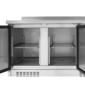 Positive Refrigerated Table GN 1/1 With Backsplash - 3 Doors - Dynasteel