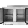 Pozitívny chladiaci stôl GN 1/1 s chrbtovou doskou - 3 dvere - Dynasteel