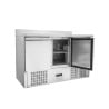Pozitívny chladiaci stôl GN 1/1 s chrbtovou doskou - 3 dvere - Dynasteel
