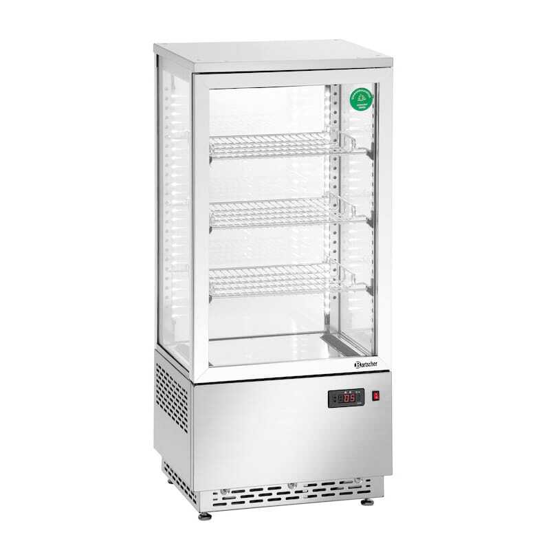 Mini Vitrine Réfrigérée Professionnelle Bartscher - 78 L Inox