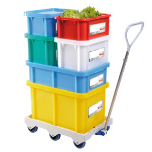 Rectangular Bin 15 L with HACCP Lid - Green - Gilac