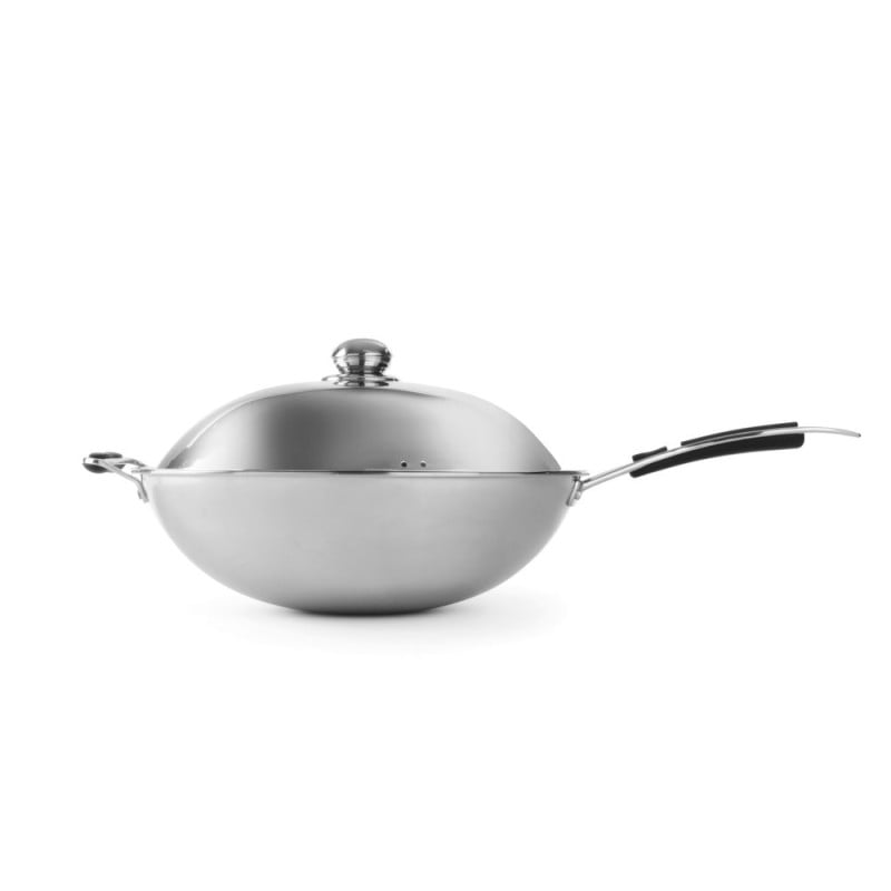 Induction Stainless Steel Wok - HENDI