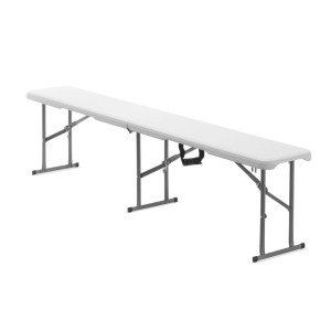 White Folding Bench - HENDI