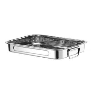 Stainless Steel Baking Dish - 38.5 x 27.5 x 6 cm - Brand HENDI - Fourniresto