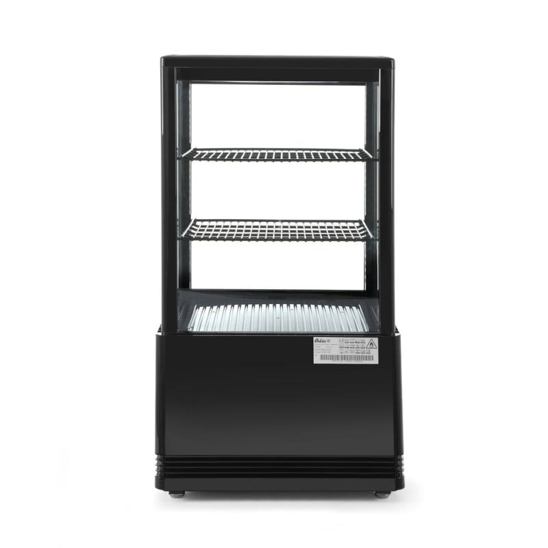 White Refrigerated Display Case with 4 Glass Sides - 58 L