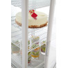 White Refrigerated Display Case with 4 Glass Sides - 68 liters