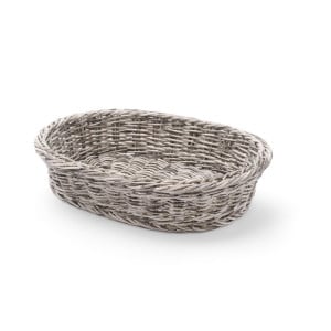 Oval Gray Bread Basket - 320 x 230 mm