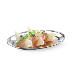 Oval Stainless Steel Dish - 300 x 220 mm - Brand HENDI - Fourniresto