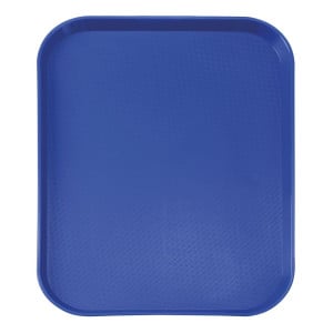 Rectangular Fast Food Tray - Small Size 265 x 345 mm - Blue