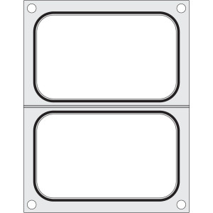 Sealing Matrix for Manual Sealer - 2 Compartments 178 x 113 mm - Hendi