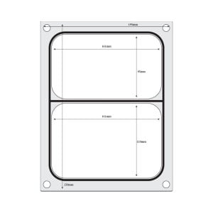 Matrice de Scellage pour Scelleuse Manuelle - 2 Compartiments - Hendi