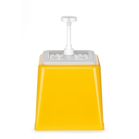 Sauce Dispenser with Pump - Yellow - 2.5 L - Hendi