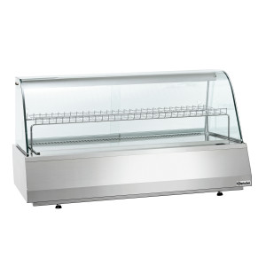 Professional refrigerated display case GN 3/1 with curved glass